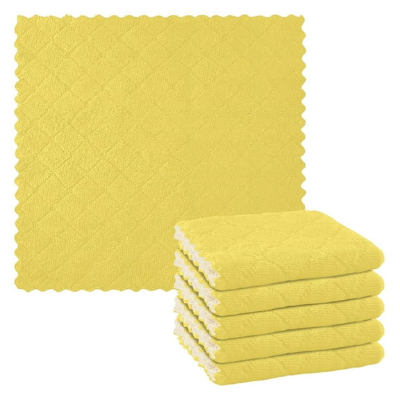 Ryvnso Goose Yellow Kitchen Towels Dish Clothes for Drying Dishes Cleaning Absorbent Set of 6