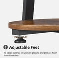 thumbnail image 5 of Round End Table Side Table with Metal Frame, Accent Nightstand Bedside Table with 3-Tier Shelves, Small Couch Coffee Table for Living Room Bedroom Rustic Brown KTZ41Z, 5 of 6
