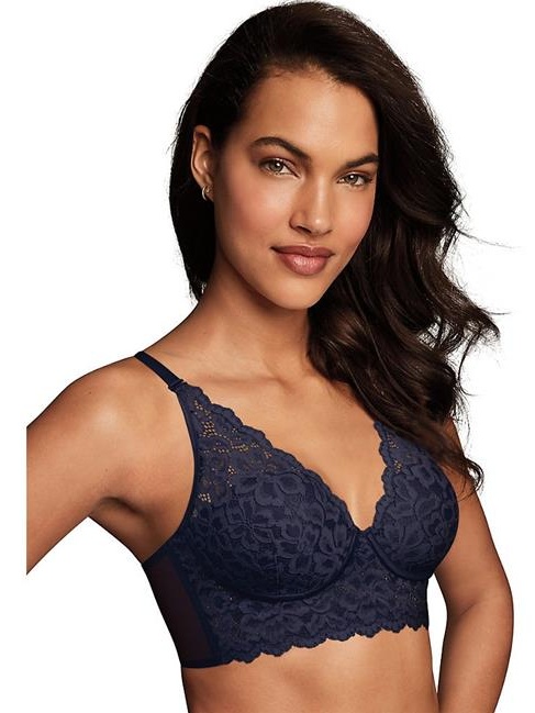 navy lace bralette