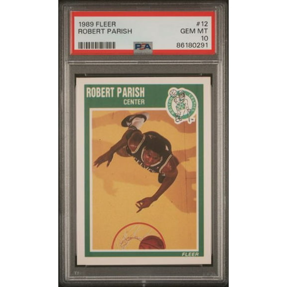 Graded 1989 Fleer Robert Parish #12 Basketball Card PSA 10 Gem Mint