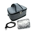 thumbnail image 3 of Luzkey Heated Lunch Box Food Heating Bag with Zipper, Heater USB Electric Heating Bag, Food Warmer for Camping Cooking Picnic Office gray, 3 of 8