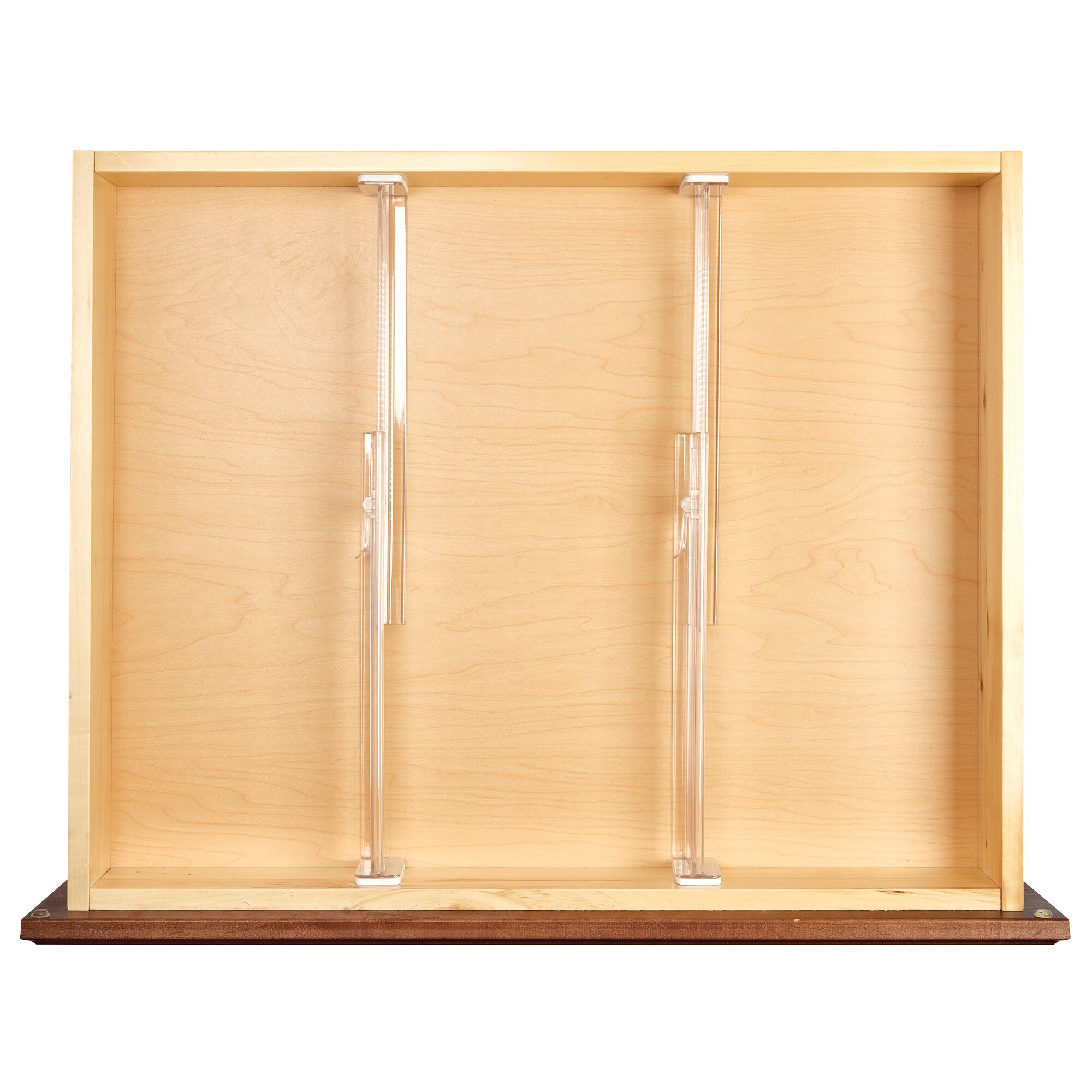 iDesign 2-Pack Plastic Adjustable Cabinet Drawer Dividers, 13.25" L X 2.5" W, Clear