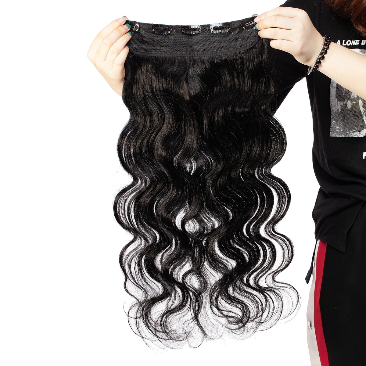 SEGO Clip in Hair Extensions Human Hair 3/4 Full Head 100% Real Remy Thick Hair Extensions Silky Straight Balayage Blonde Hair Pieces