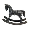thumbnail image 4 of Fancyes Wooden Rocking Horse Figurine for Home Decoration, Tabletop Sculpture for Living Room , Black, 4 of 8