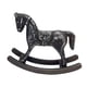 thumbnail image 3 of Figura de caballo mecedor de madera, estatua decorativa de escritorio para oficina, dormitorio Negro, 3 of 9