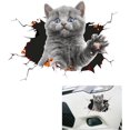 thumbnail image 5 of (A) Pegatina 3D extraíble para coche con forma de gato, pegatina decorativa para ventana de coche, animación divertida, 5 of 5