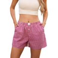 thumbnail image 1 of SHIBA-Womens Boxeur Shorts Vichy Été Décontracté Bas de Pyjama Y2k Shorts de Plage, 1 of 4