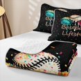 thumbnail image 4 of Feelyou Baseball Lifestyle Bed Spread Queen for Boys Girls, Sweet Ice Cream Drip Queen Coverlet Set, 3-Piece, 4 of 7