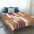 thumbnail image 4 of Brown Beige Blanket Soft Cozy Warm Throw Blanket for Couch, Plush Fuzzy Flannel Fleece Blankets for Sofa, Vintage Farmhouse Shabby Wooden Grain Bed Blankets Lightweight Gifts for Women, 50"x60", 4 of 9