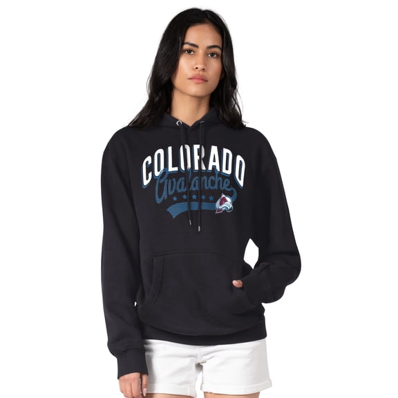 Women's G-III 4Her by Carl Banks  Black Colorado Avalanche Filigree Logo Pullover Hoodie