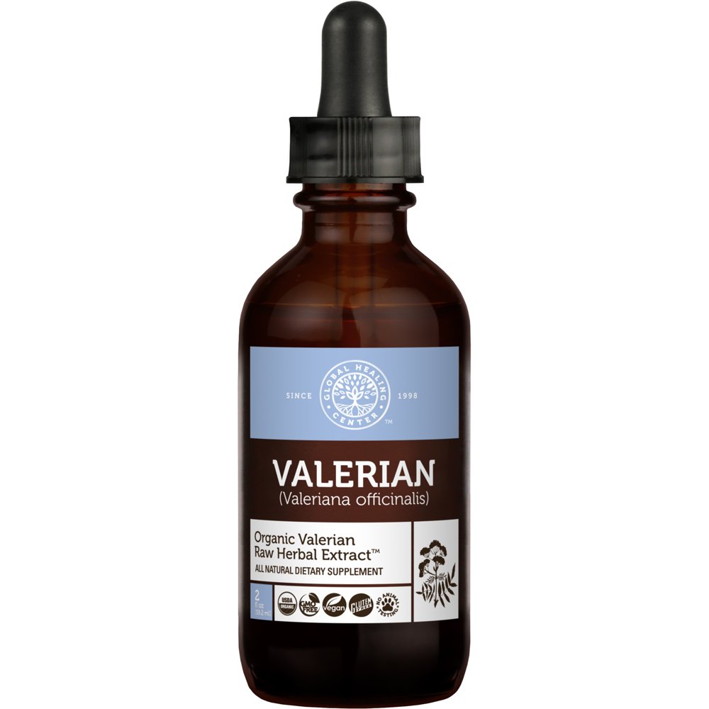 Valerian Root Organic Liquid Supplement by Global Healing®, 2 fl oz