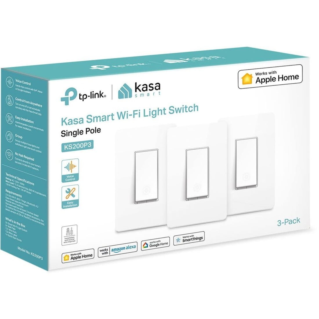 値下げ　Kasa Smart 3 Way Switch HS 210 アレクサ Amazon.com: Kasa Smart 3 Way Switch HS210, Needs Neutral Wire, 2.4