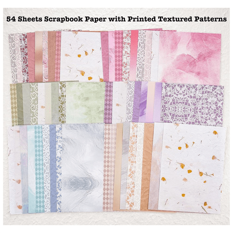 30 Sheets A5 Handmade Scrapbook Paper – Textured Snow Dot Fabric Paper For DIY Crafts, Journaling, Cards