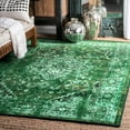 thumbnail image 1 of nuLOOM Tapis Vintage Persan, 6 Pi x 9 Pi, Vert, 1 of 4