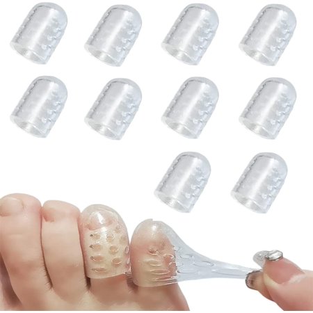 60 PCS Silicone Anti-Friction Toe Protector, Gel Toe Protectors Breathable Toe Covers, Prevent Pain Relief, Little Toe Protectors Caps for Corns, Blisters and Ingrown Toenails