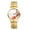 D, variant on Women's Adjustable Elastic Watch - Simple Flower Painted Dial Analog Quartz Watches Gold Stretch Expansion Band Wristwatch