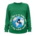 thumbnail image 3 of Hxshgdsn Maternity Clothes For Womens Pregnancy Sweatshirts Long Sleeves Funny Pullover Crew Neck Tops With Graphic Printed Green Xl, 3 of 6