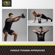 Athletic Works 30lb Kettlebell, Casting Iron, Durable Hammertone Finish, Black