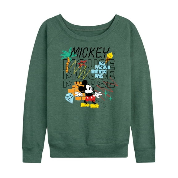 Mickey & Friends - Mickey Mouse - Women's Lightweight French Terry Long Sleeve Shirt