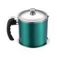 thumbnail image 3 of 1.3L Stainless Steel Oil Can Filter Mesh Strainer Container Anti-leakage Storage Tank  Green, 3 of 9