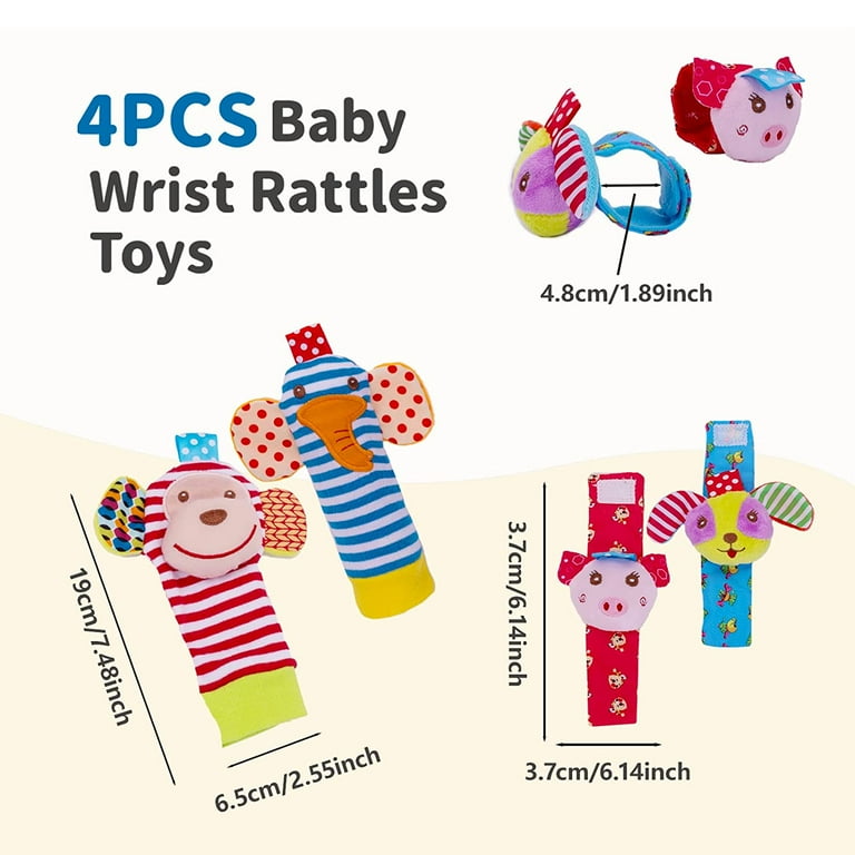 Baby Wrist Rattle Socks and Foot Finder Set, Perfect Baby Toys for 0-12  Months Newborn Boys and Girls As Baby Shower Gifts, Garden Bug Series 