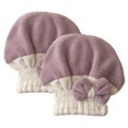 thumbnail image 1 of Paquete de 2 gorros de microfibra para secar el cabello, toalla para secar el cabello, envoltura de toalla para el cabello súper absorbente, 1 of 5