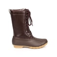 thumbnail image 2 of Refresh DD25 Women Two Tone Mix Media Shearling Lace Up Duck Boot, 2 of 5