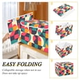 thumbnail image 2 of Yayeee Collapsible Cube Storage Bin with Lid Fabric Closet Decorative Basket with Handles, Retro Geometric, 2 of 7