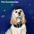 thumbnail image 3 of Pebbuoy Pet Hat Bib Artificial Pearl Decoration Set Adjustable Headwear Fashionable Beret for Dogs Cats, 3 of 9