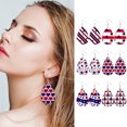 thumbnail image 3 of OAVQHLG3B 1 Pair American Flag Earrings, Patriotic Star Earrings for 4th of July, 3 of 3