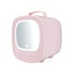 thumbnail image 1 of Mini refrigerador Gloria 6L con espejo de maquillaje LED rosa, 1 of 9