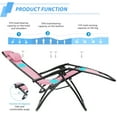 thumbnail image 3 of Lacoo Zero Gravity Reclining Patio Lounge Chair with Adjustable Pillow 2 Pack (Pink), 3 of 7