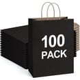 thumbnail image 6 of Large Kraft Paper Gift Bags with Handles – Bulk Paper Sacks for Halloween, Sporting Party Favors, Fall Festivals, Shopping, Retail, Grocery, 6 of 7