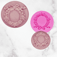 thumbnail image 3 of Wreath Of Flowers With Bow Silicone Mold, 3 of 9