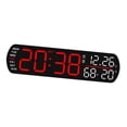 thumbnail image 3 of Reloj despertador digital con LED, inteligente, práctico y fácil de usar, para escritorio, para hogar, dormitorio, oficina, sala de estar Rojo, 3 of 8