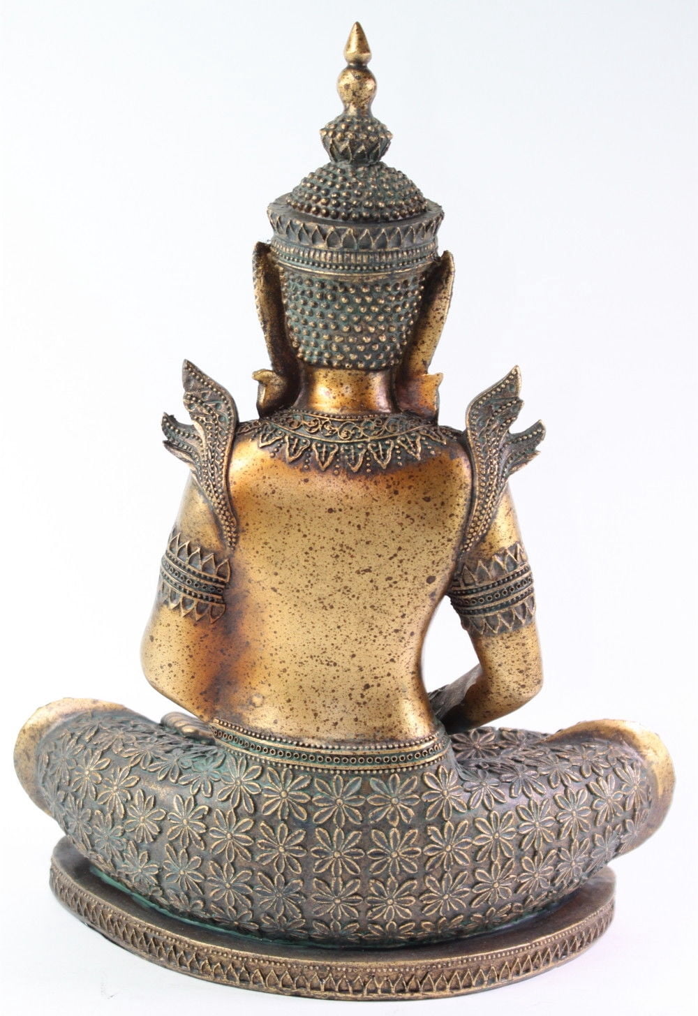 Feng Shui 12" India Bronze Buddha Dhyani Mudra Asian Home Decor. Peace Statues G16516