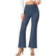 thumbnail image 1 of Pantalones Flare Sólidos de Mujer INSPIRE CHIC con Cremallera Lateral Oculta de Suede Sintético Talla XL Color Azul Marino, 1 of 5