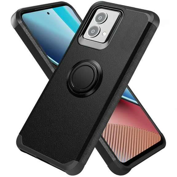 For Motorola Moto G Stylus 5G 2023 Kickstand Hybrid with Built-in 360° Rotate Ring Stand Magnetic TPU Shockproof Cover ,Xpm Phone Case [ Black ]