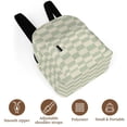 thumbnail image 6 of Sage Green Checkered Pattern Background Small Backpack Cute Mini Backpacks For Woman Lightweight Daypacks, 6 of 8