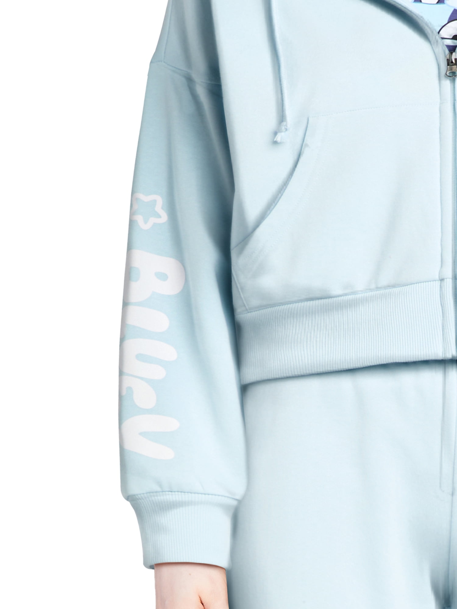 Bluey Women's Front Back Graphic Zip Front Hoodie, Sizes XXS-XXL