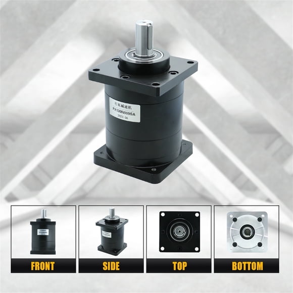 PX130 Speed Ratio 27 45 64 54 96 100 120 Planetary Gearbox Speed Reducer Carbon Steel Gear For Nema52 130mm Servo Stepper Motor