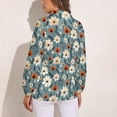 thumbnail image 3 of Retro Flower Blouse Ditsy Floral Print Vintage Pattern Blouses Women Long Sleeve Casual Shirts Autumn Oversized Clothes, 3 of 7