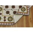 thumbnail image 5 of Casavani Block Printed Cotton Rug Brown Square Area Carpets Outdoor Patio Rug 7x7 feet, 5 of 5