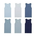 thumbnail image 3 of Buyless Fashion Boys Scoop Neck Tagless Undershirts Soft Cotton Tank Top  (6 Pack)  7-8, 3 of 7