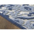 thumbnail image 3 of L'Baiet Hayley 3D Home Decor Blue Classic Floral Hi-Low 8' x 10' Fabric Area Rug, 3 of 4