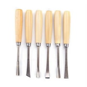 Wood ChiselWood Carving Tool Kit Steel Professional Wood Carving Hand Wood Chisel Set DIY Sharp Woodworking Carving Tools Ideal for Beginners6Pcs