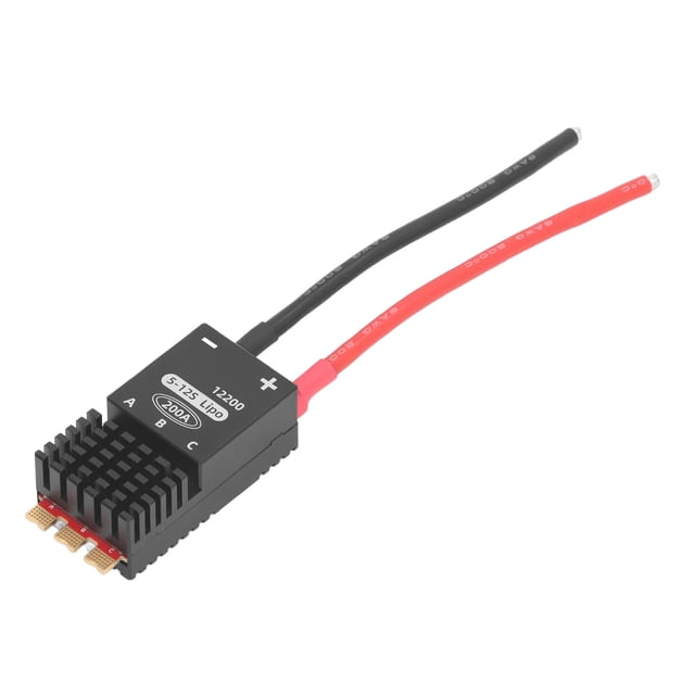 Controlador De Velocidad Eléctrico De Motor Sin Escobillas, DC18V-50.4V 200A Controlador Electrónico De Velocidad De Helicóptero Protección De Corriente MOSFET De Alta Potencia