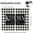 thumbnail image 2 of Black White Kitchen Curtains Buffalo Plaid Country Kitchen Window Curtains Over Sink Farmhouse Rustic Small Short Cafe Curtains Bathroom Window Treatment Tier Curtains 2 Panels (27.5x39 Inch), 2 of 6
