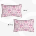 thumbnail image 2 of Fotbe pink bows Pattern Pillow Cases - Envelope Closure - Luxury, Extra Soft, Cooling Pillow Covers - Wrinkle, Fade, Stain Resistant-14"x20", 2 of 6