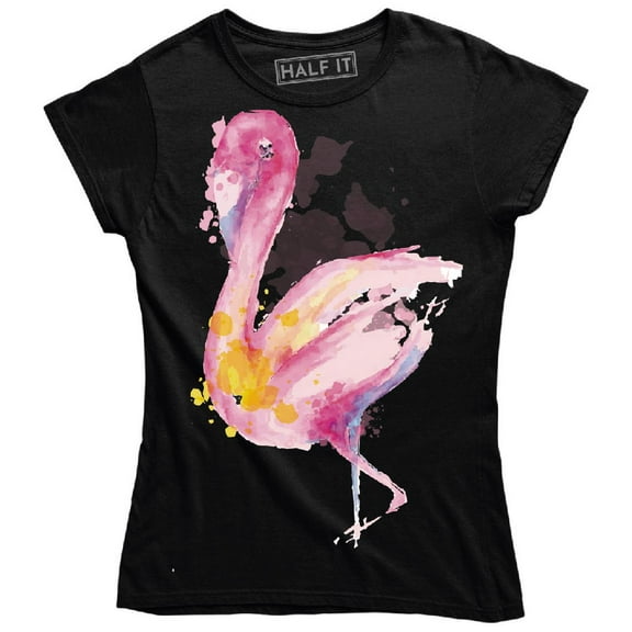 Funny Cute Painting Beautiful Flamingo Printed Design Women's T-Shirt